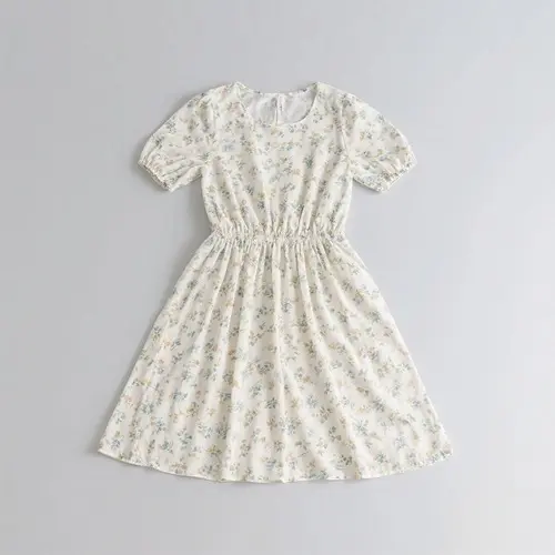 碎花雪紡連身裙